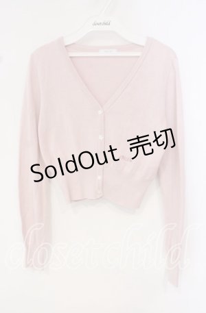 画像: MILK / フラワーボタンカーディガン  ピンク O-25-10-14-133-ML-TO-OW-OS
