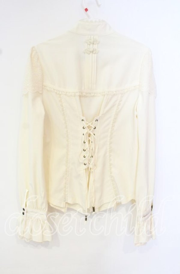 画像3: Ozz oneste / チャイナエンブロイダリーブラウス  アイボリー O-25-10-14-141-OO-BL-OW-OS (3)