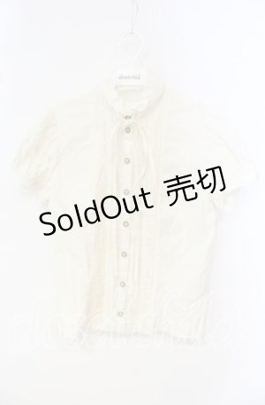 画像: Victorian maiden / レースリボン付スタンドカラーパフスリーブブラウス【タイ欠品】  生成り O-25-10-14-143-CL-BL-IG-OS