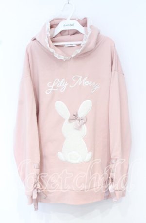 画像: Lily Merry / もえにゃコラボうさぎパーカー M ピンク O-25-10-14-018-LO-TO-OW-OS