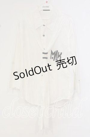 画像: MILKBOY / ロゴ刺繍シャツ  ホワイト O-25-10-14-150-MB-BL-IG-OS