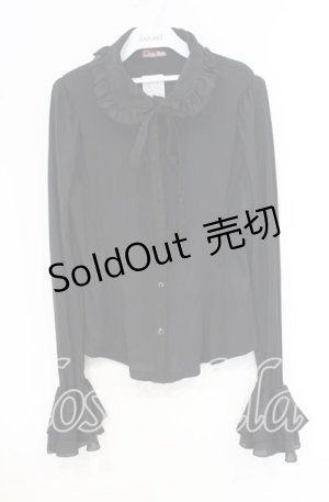 画像: Qutie Frash / 丸襟ブラウス  ブラック O-25-10-14-026-QU-BL-OW-OS