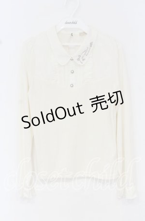 画像: axes femme POETIQUE / 刺繍カラーカットソー M キナリ O-25-10-14-003-AX-TO-OW-OS