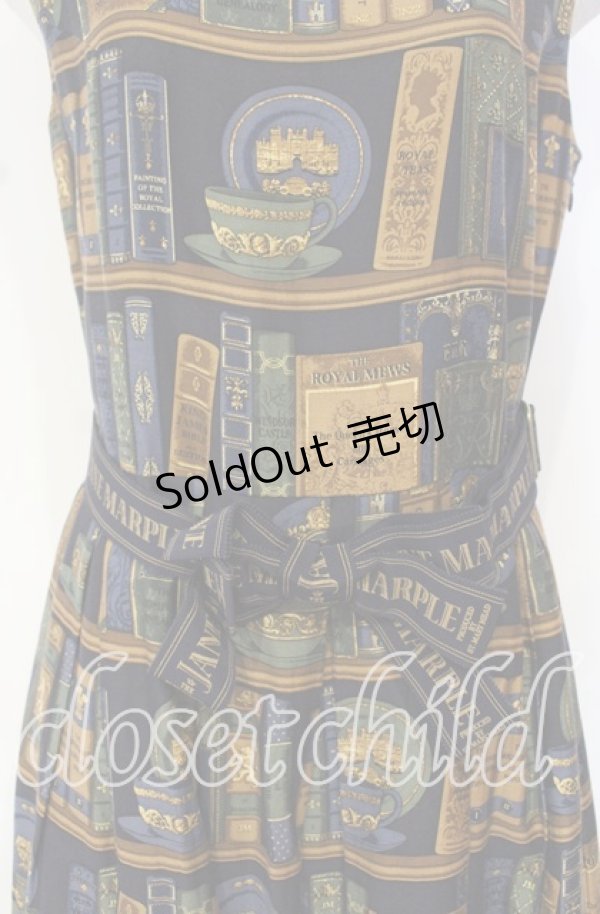 画像2: Jane Marple / Royal library スクエアドレス  ネイビー O-25-10-16-039-JM-OP-YM-OS (2)