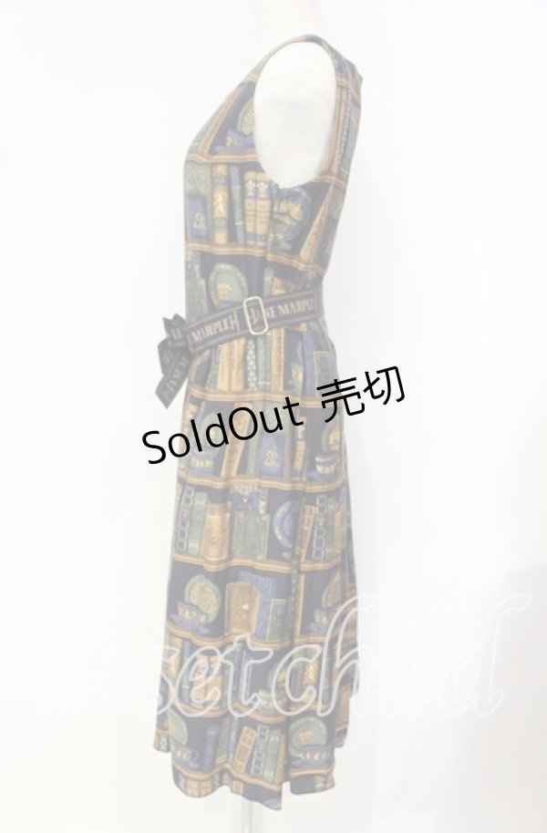 画像3: Jane Marple / Royal library スクエアドレス  ネイビー O-25-10-16-039-JM-OP-YM-OS (3)