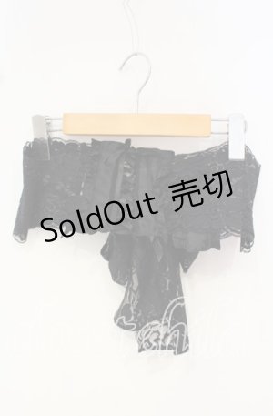画像: MARBLE / コルセット型フェミニンレースベルト  クロ O-25-10-16-042-GO-ZA-IG-OS