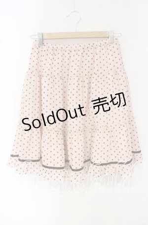 画像: Emily Temple cute / ジョーゼットドットスカート  ピンク×クロ O-25-10-16-044-ET-SK-IG-OS