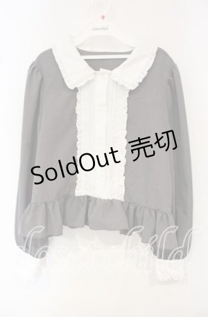 画像: Cherirulu Chocola / MYリボンマルエリブラウス 3L グレー O-25-10-16-061-LO-BL-OW-OS