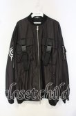 画像1: AdaNous / バックプリントブルゾン  赤みのあるブラック O-25-10-16-063-PU-JA-OW-OS (1)