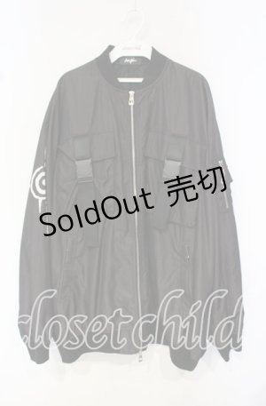 画像: AdaNous / バックプリントブルゾン  赤みのあるブラック O-25-10-16-063-PU-JA-OW-OS