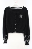 画像1: axes femme kawaii / ファーティペットニットカーデ M クロ O-25-10-16-067-AX-TO-OW-OS (1)