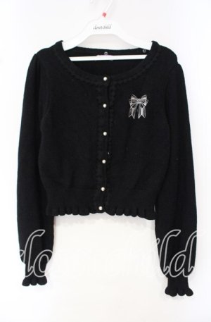 画像: axes femme kawaii / ファーティペットニットカーデ M クロ O-25-10-16-067-AX-TO-OW-OS