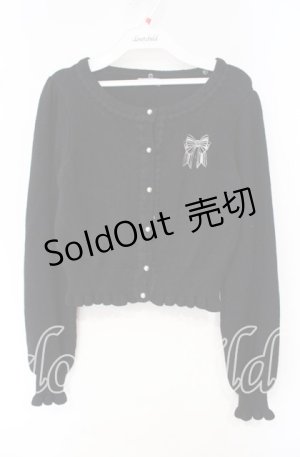 画像: axes femme kawaii / ファーティペットニットカーデ M クロ O-25-10-16-067-AX-TO-OW-OS