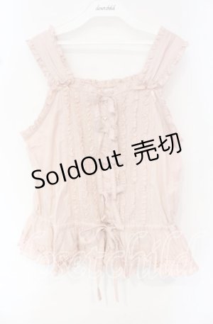 画像: PINK HOUSE / ピコフリル使いキャミソールブラウス  ピンク O-25-10-16-070-LO-TO-OW-OS