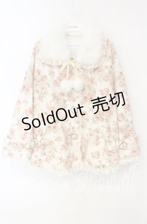画像: LIZ LISA / 花柄ポンチョ風コート  オフ×ピンク O-25-10-16-071-LO-CO-IG-OS