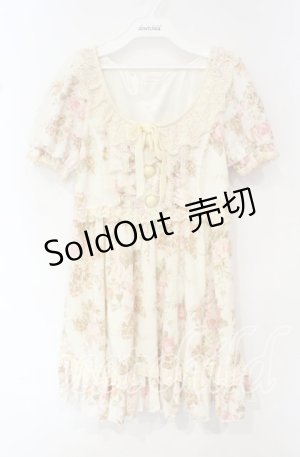 画像: LIZ LISA / 起毛ローズワンピース  オフ×ピンク O-25-10-16-073-LO-OP-IG-OS