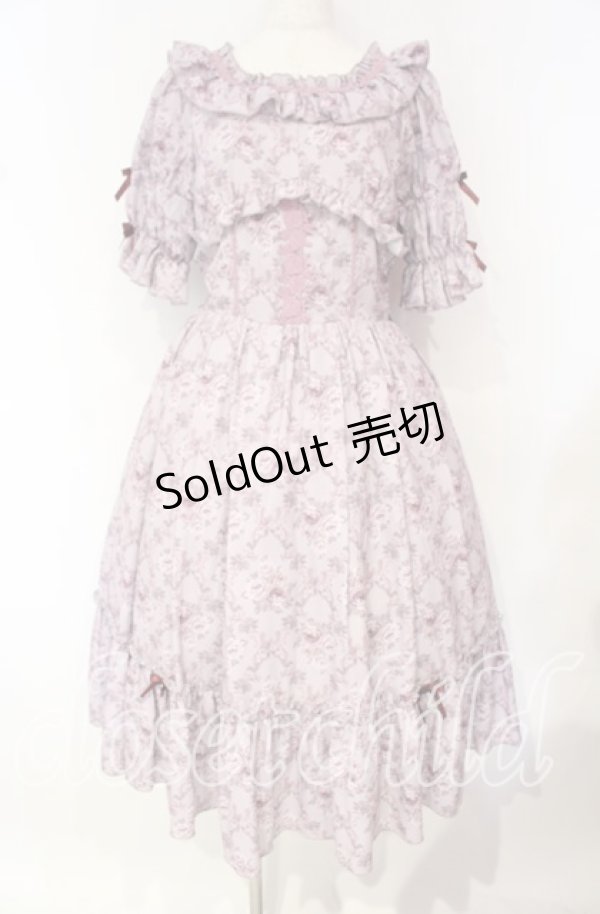 画像1: axes femme Kawaii / クラシックローズワンピース M ラベンダー O-25-10-16-003-AX-OP-YM-OS (1)