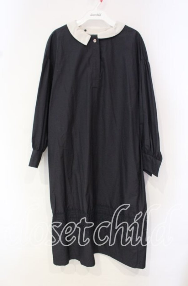 画像1: Jane Marple Dans Le Salon / Compact cloth tablier dress　ドレス M ネイビー O-25-10-18-038-JM-OP-IG-OS (1)