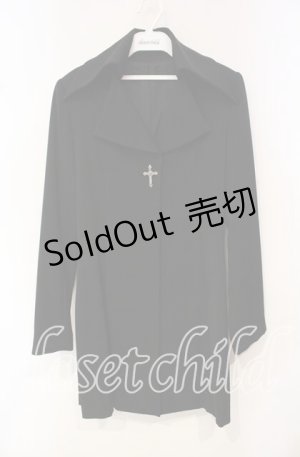 画像: Moi-meme-Moitie / 十字架釦ミドル丈ジャケット 9号 ブラック O-25-10-18-051-MO-JA-OW-OS