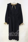 画像1: LEBECCA boutique / オレオグラッセとフリルリボンワンピース M ネイビー O-25-10-18-054-EL-OP-YM-OS (1)