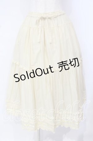 画像: PINK HOUSE / ローンティアードスカート  クリームイエロー O-25-10-18-057-LO-SK-OW-OS
