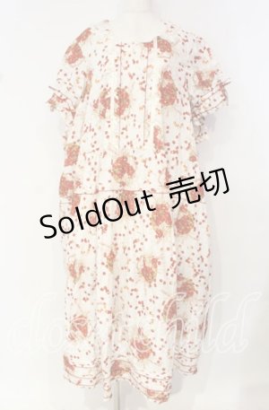 画像: PINK HOUSE / チェリーブロッサムフラワーバスケットワンピース【お直しあり】  オフシロ O-25-10-18-064-LO-OP-IG-OS
