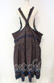 画像5: PINK HOUSE / タータンチェック刺繍吊スカート【お直しあり】  ブルー系 O-25-10-18-065-LO-SK-IG-OS (5)