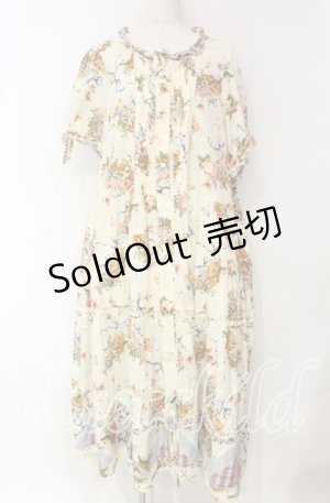 画像: PINK HOUSE / ウォレスフラワープリントロングワンピース【お直しあり】  生成り O-25-10-18-071-LO-OP-IG-OS