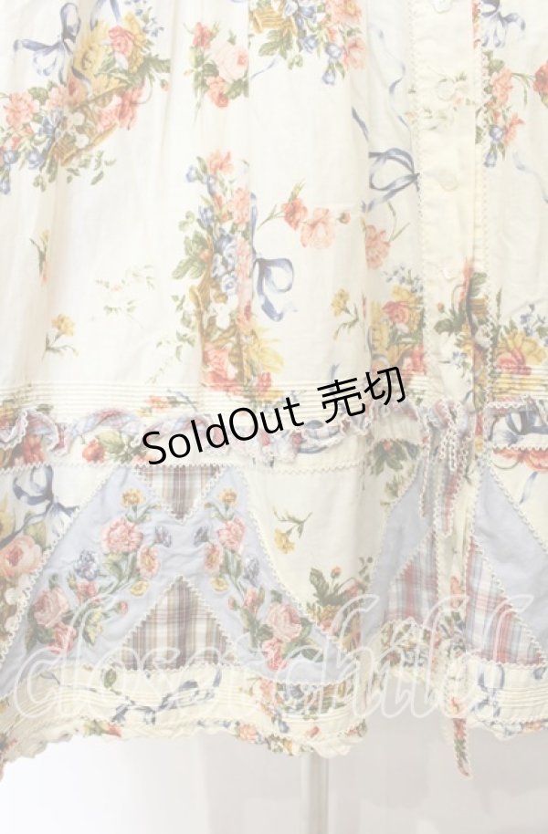 画像3: PINK HOUSE / ウォレスフラワープリントロングワンピース【お直しあり】  生成り O-25-10-18-071-LO-OP-IG-OS (3)