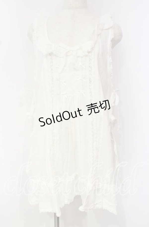 画像1: PINK HOUSE / フランスレース使いタブリエ  シロ O-25-10-18-075-LO-TO-IG-OS (1)