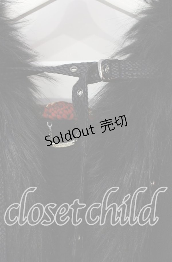 画像3: Qutie Frash / ポンチョコート  ブラック×レッド O-25-10-18-093-QU-JA-OW-C029 (3)