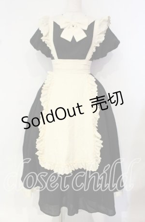 画像: With Puji / kisskiss メイドワンピース S ブラック O-25-10-18-003-EL-OP-OW-OS