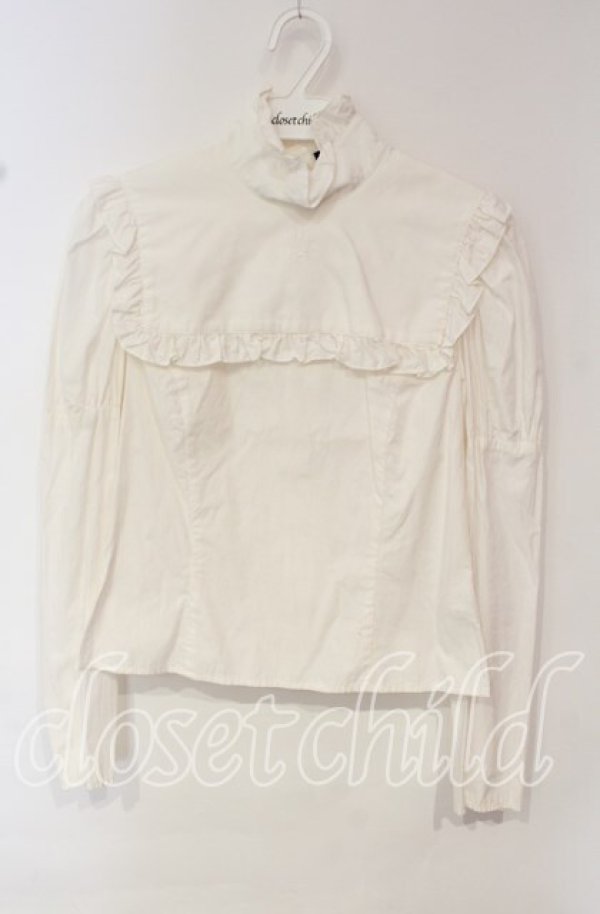 画像1: Moi-meme-Moitie / フリル修道女ブラウス 2 シロ O-25-10-18-025-MO-BL-IG-OS (1)