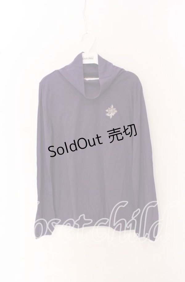 画像1: ALGONQUINS / 刺繍入りハイネックカットソー  パープル O-25-10-19-034-AL-TO-IG-OS (1)