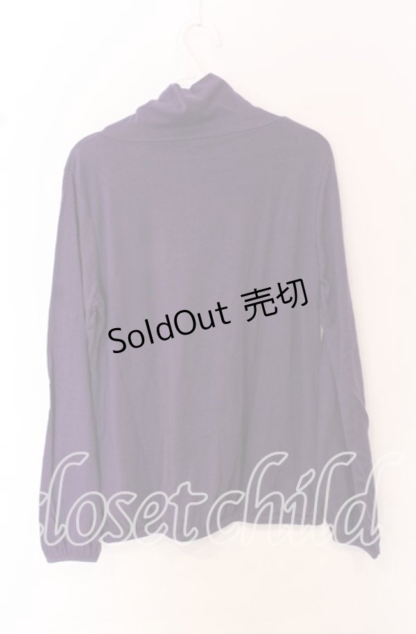 画像3: ALGONQUINS / 刺繍入りハイネックカットソー  パープル O-25-10-19-034-AL-TO-IG-OS (3)