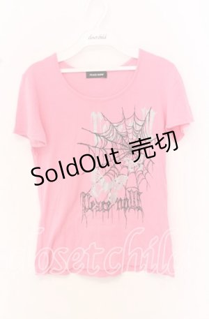 画像: PEACE NOW / スパイダープリントカットソー M ピンク O-25-10-19-039-PU-TO-IG-OS