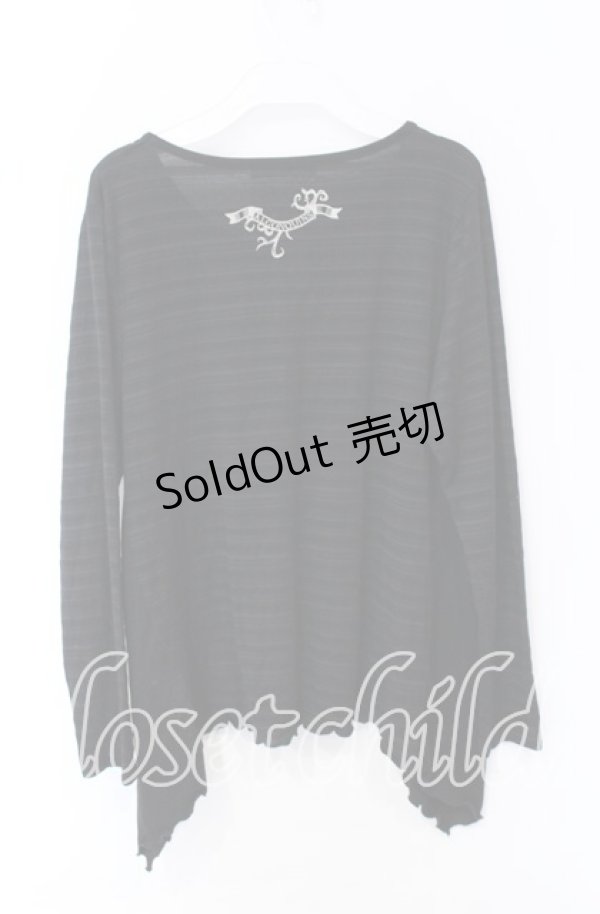 画像2: ALGONQUINS / クラウンハートプリントカットソー  ブラック O-25-10-19-040-AL-TO-IG-ZT401 (2)