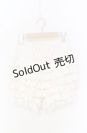 画像: BPN / ティアードフリルドロワーズ  ホワイト O-25-10-19-048-GO-PA-IG-ZT236