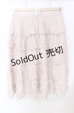 画像: PINK HOUSE / ローンフリルスカート【お直しあり】  ピンク O-25-10-19-060-LO-SK-IG-OS