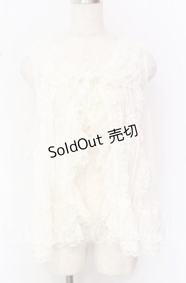 画像1: PINK HOUSE / ドットチュールベスト【お直しあり】  シロ O-25-10-19-068-LO-TO-IG-OS (1)