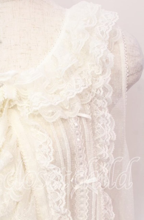 画像2: PINK HOUSE / ドットチュールベスト【お直しあり】  シロ O-25-10-19-068-LO-TO-IG-OS (2)