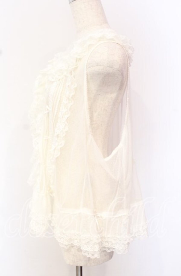 画像3: PINK HOUSE / ドットチュールベスト【お直しあり】  シロ O-25-10-19-068-LO-TO-IG-OS (3)