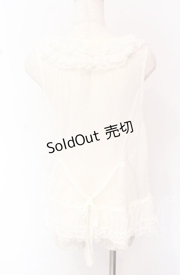 画像5: PINK HOUSE / ドットチュールベスト【お直しあり】  シロ O-25-10-19-068-LO-TO-IG-OS (5)