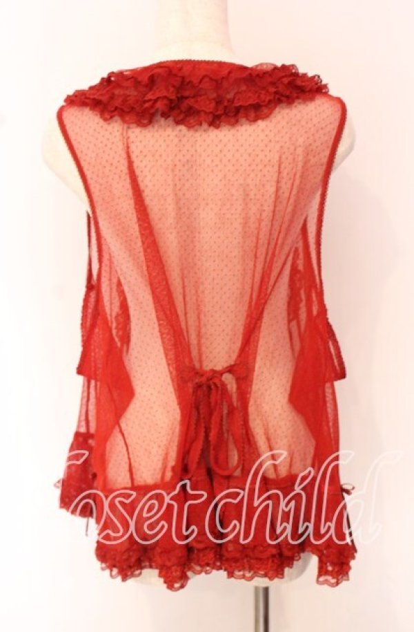 画像4: PINK HOUSE / ドットチュールベスト【お直しあり】  レッド O-25-10-19-069-LO-TO-IG-OS (4)