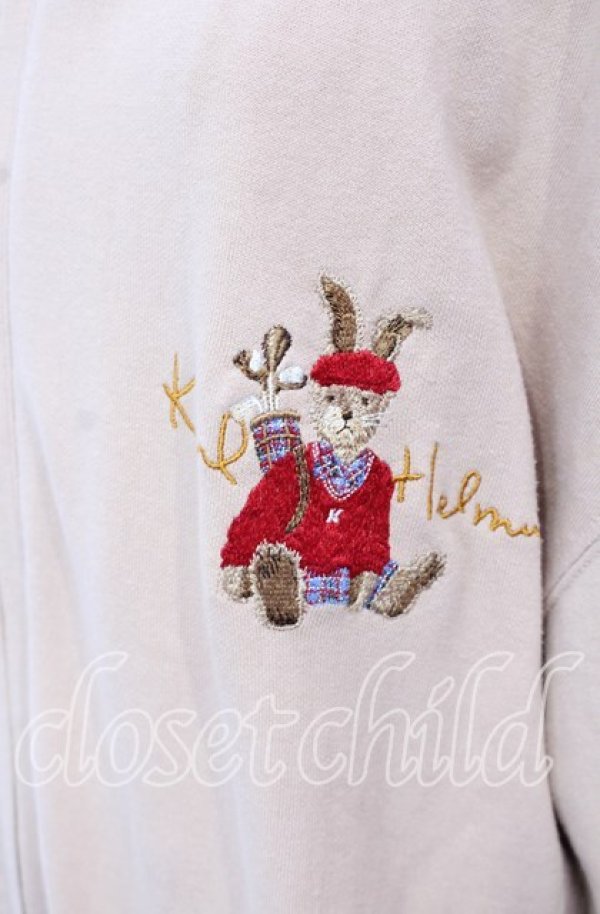 画像3: 【SALE】Karl Helmut / ゴルフカールくん刺繍ジップパーカー L ピンクベージュ O-25-10-19-072-EL-TO-IG-ZT059 (3)