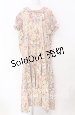 画像: WONDERFUL WORLD / ブーケ柄ワンピース【お直しあり】  ピンク O-25-10-19-080-LO-OP-IG-OS