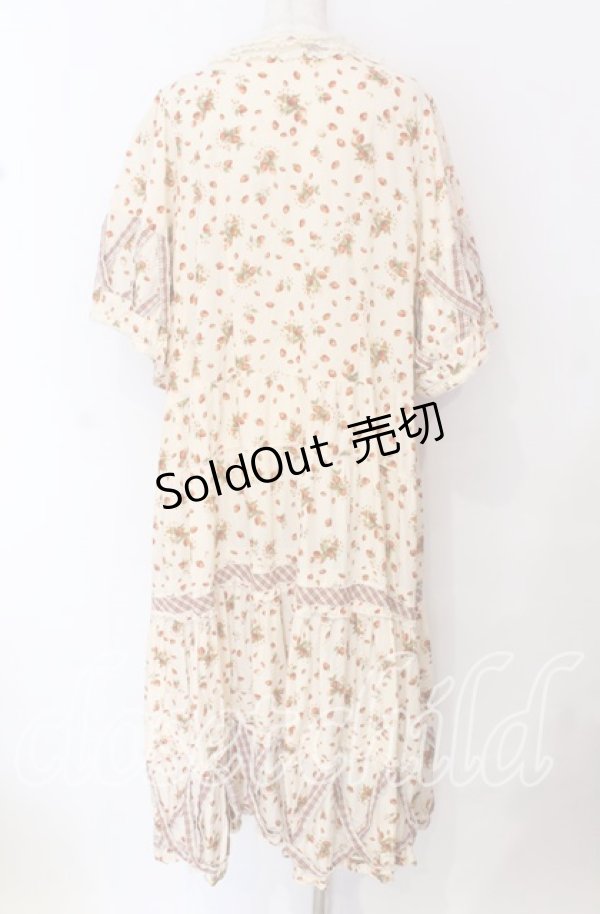 画像4: PINK HOUSE / チェックいちごロングワンピース【お直しあり】  アイボリー O-25-10-19-090-LO-OP-IG-OS (4)