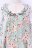 画像2: PINK HOUSE / ローズブーケプリントフリル段々ワンピース【お直しあり】  ミント O-25-10-19-092-LO-OP-IG-OS (2)