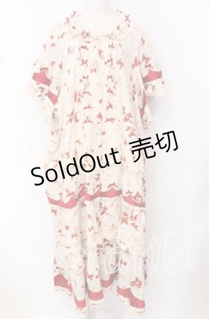 画像: PINK HOUSE / ツインラビットワンピース【お直しあり】  アイボリー×アカ O-25-10-19-094-LO-OP-IG-OS