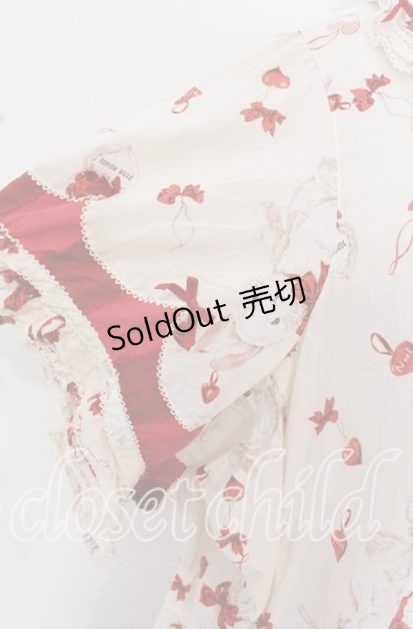 画像3: PINK HOUSE / ツインラビットワンピース【お直しあり】  アイボリー×アカ O-25-10-19-094-LO-OP-IG-OS (3)